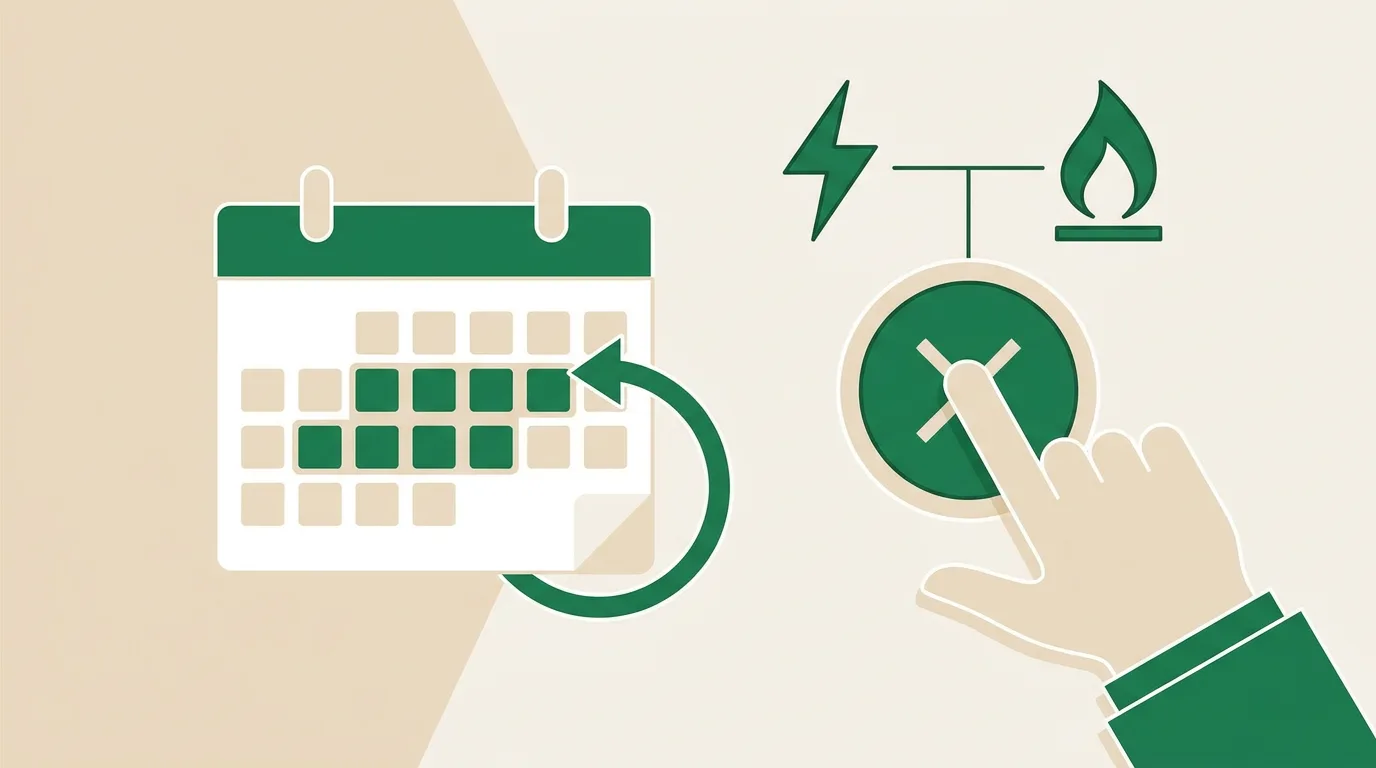 Diritto di ripensamento per contratti luce e gas: calendario dei 14 giorni e modulo di recesso per annullare la sottoscrizione