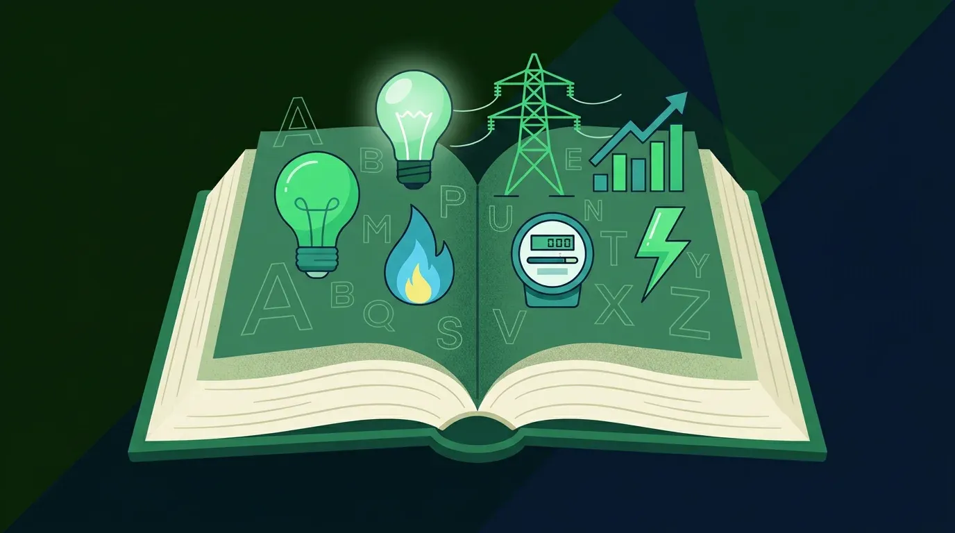 Glossario dei mercati energetici: termini chiave di luce e gas spiegati dalla A alla Z per orientarsi tra contratti e bollette
